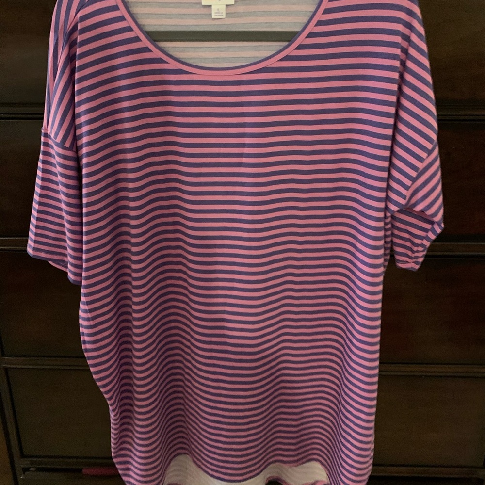 LuLaRoe Irma pink and purple large Tunic